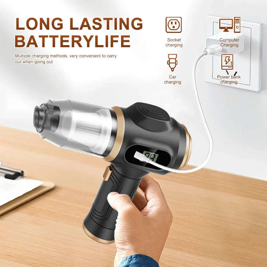 Cordless Handheld Vacuum Cleaner with HEPA Filter for Car & Home - Image 5