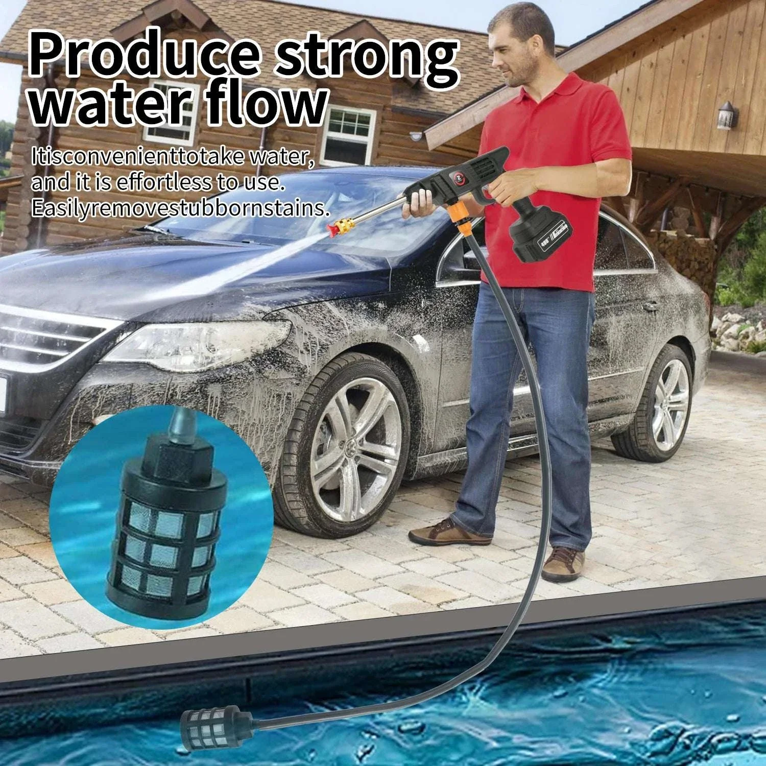 Cordless High Pressure Washer 50Bar with Battery & 6-in-1 Nozzle - Image 5
