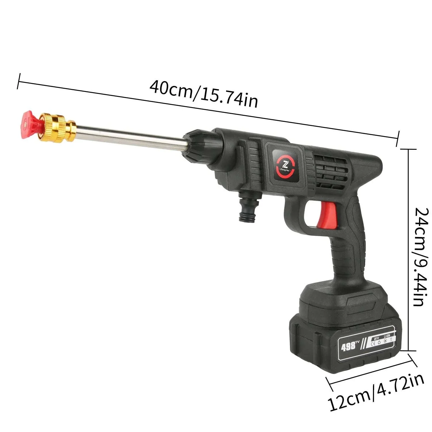 Cordless High Pressure Washer 50Bar with Battery & 6-in-1 Nozzle - Image 7