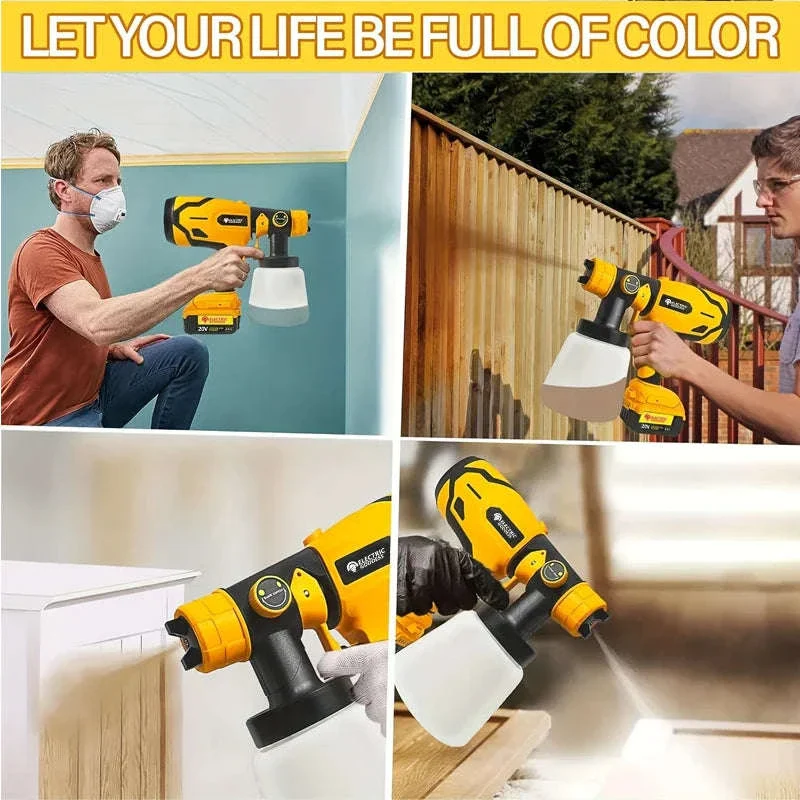 Cordless HVLP Paint Sprayer with 800ml Cup & 3 Spray Patterns - Image 6