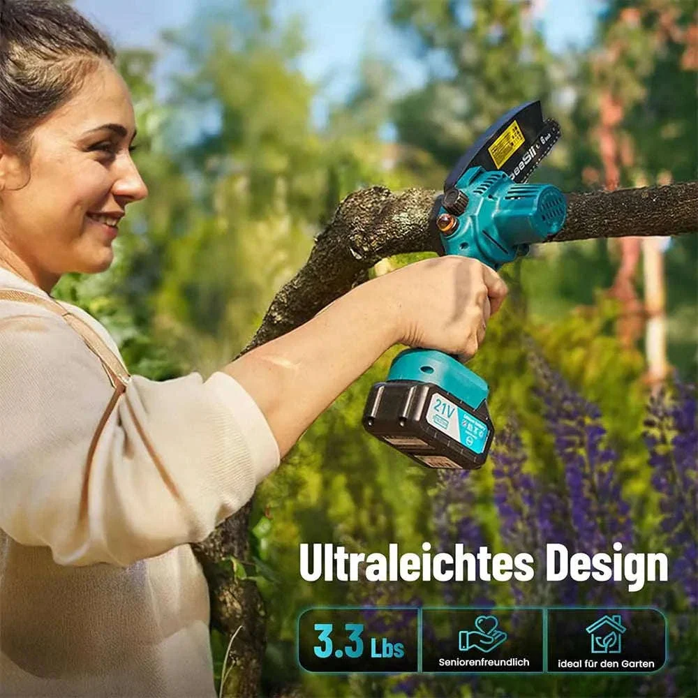 Cordless 6-Inch Mini Chainsaw for Pruning and DIY Cutting - Image 5