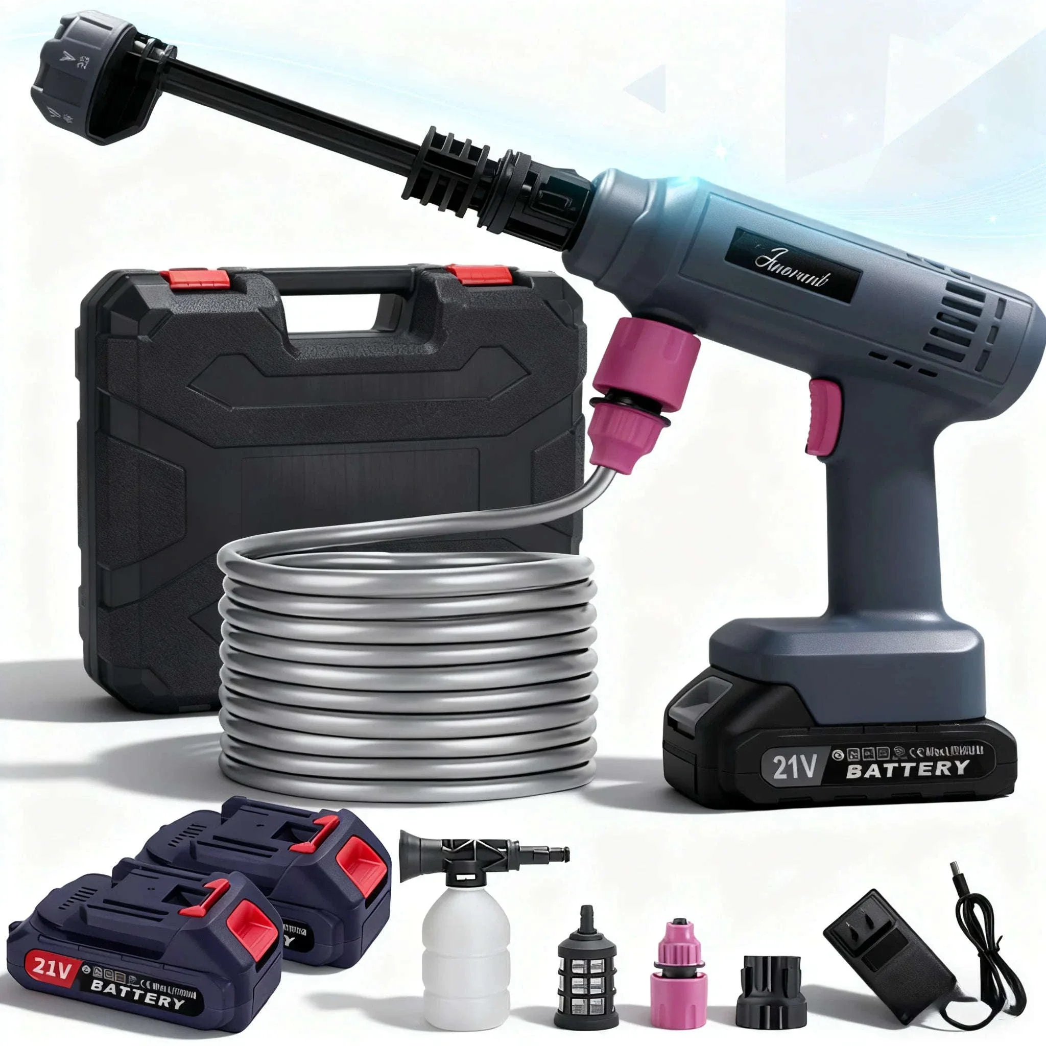 Cordless Portable Pressure Washer Gun with Battery and Hose - Image 10