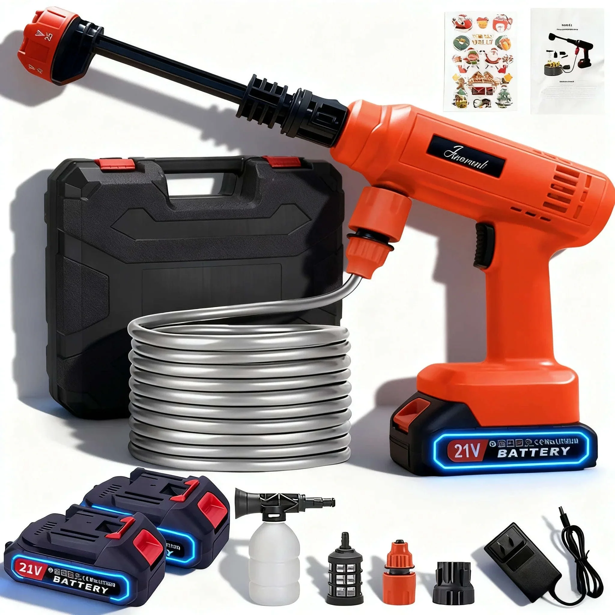 Cordless Portable Pressure Washer Gun with Battery and Hose - Image 12