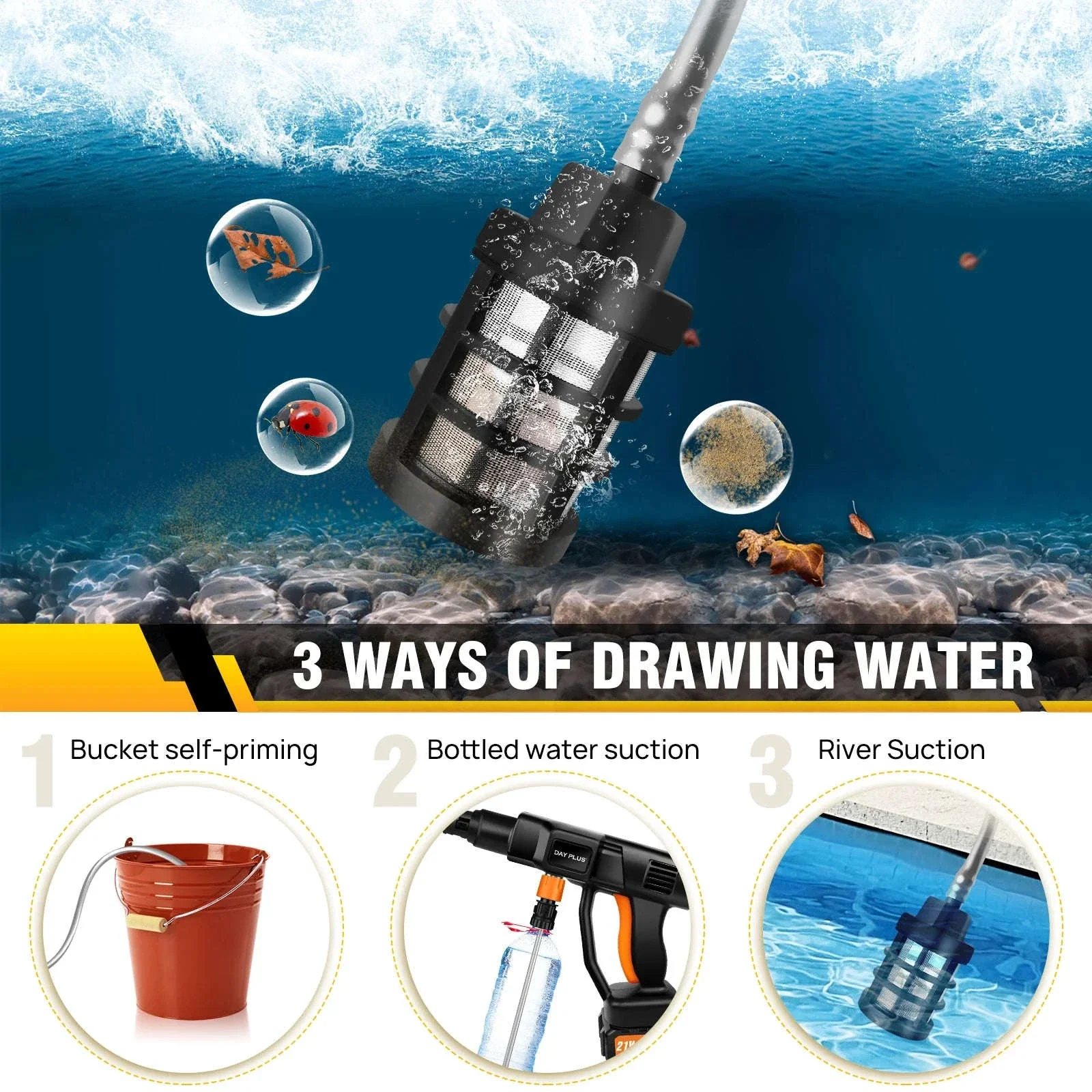 Cordless Pressure Washer with 4.0Ah Battery and 6-in-1 Nozzle - Image 4