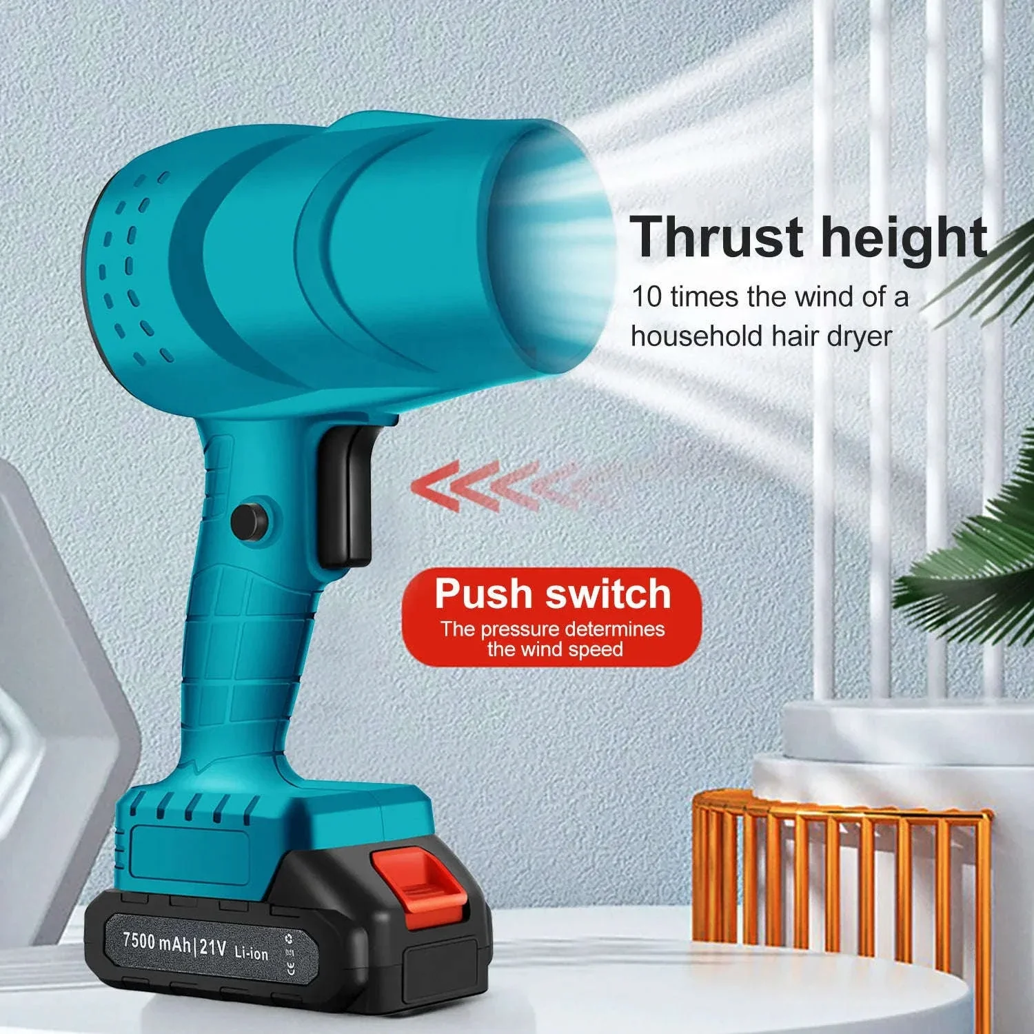 Cordless Turbo Fan Blower 120km/h 36000RPM Car Dryer & Dust Cleaner - Image 14