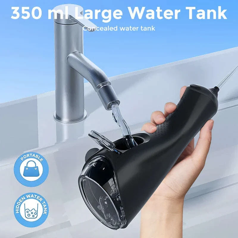 Cordless Water Flosser with 6 Nozzles & 5 Modes, 350ml Tank - Image 6