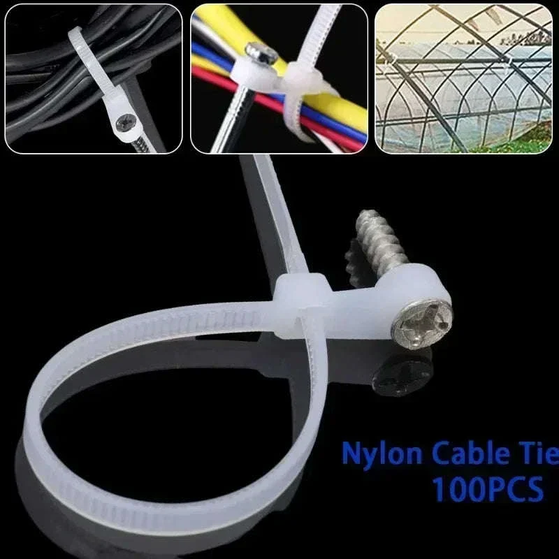 Nylon Cable Ties with Screw Mount for Secure Cable Control - Image 2