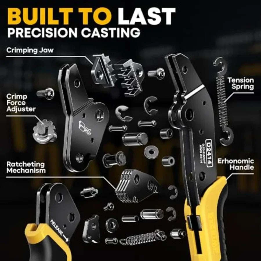 Crimping Tool Kit with 36-Type Open Spade Terminals Set - Image 13