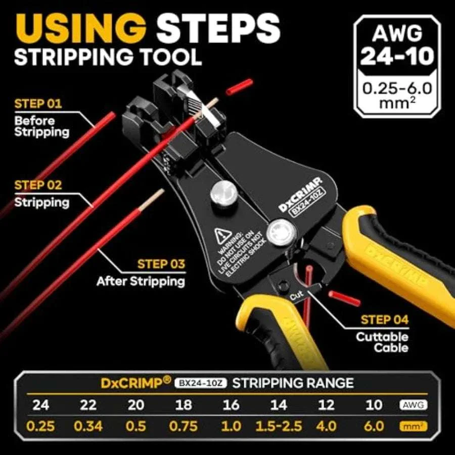 Crimping Tool Kit with 36-Type Open Spade Terminals Set - Image 4
