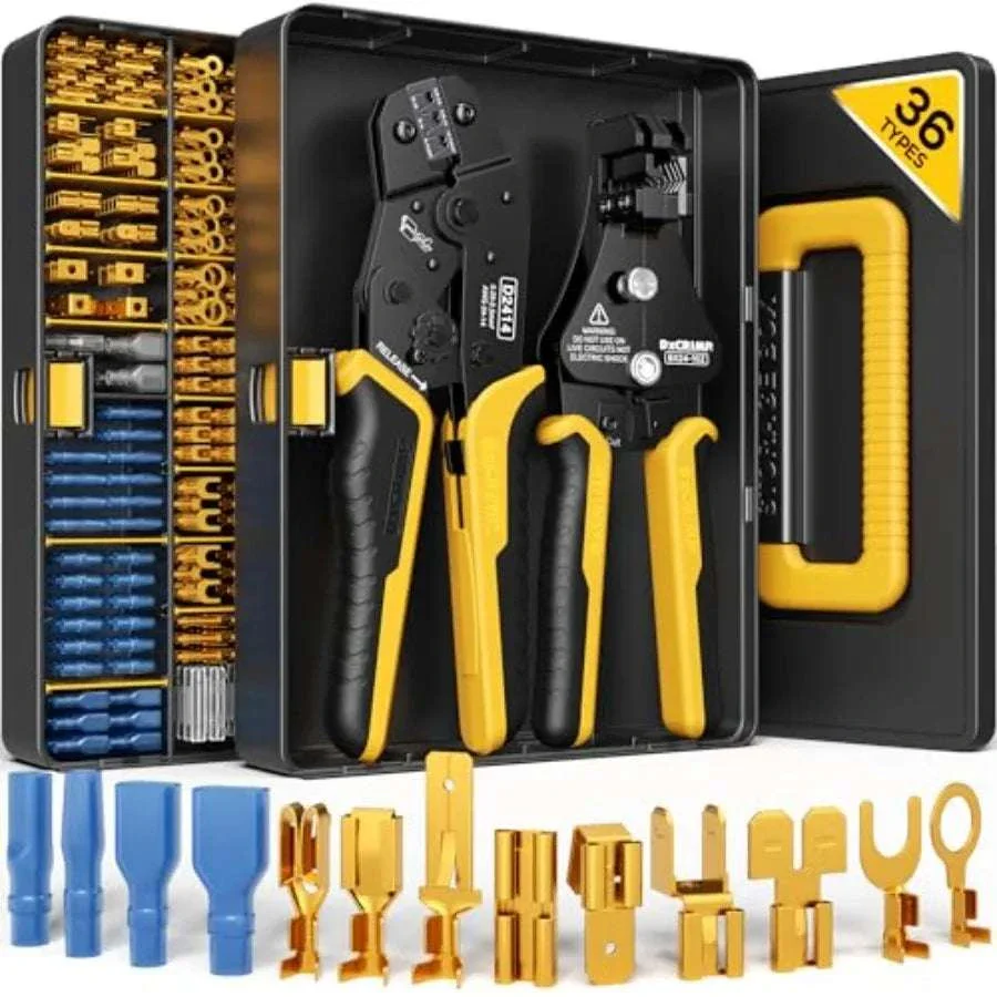 Crimping Tool Kit with 36-Type Open Spade Terminals Set - Image 7