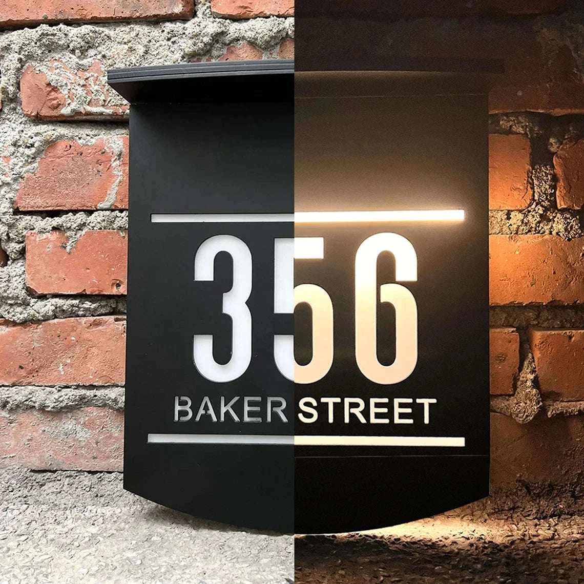 Customized Solar House Sign with LED Acrylic Address Numbers - Image 4