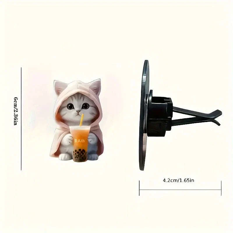 Cute Cat Car Aromatherapy Vent Clip - Image 4