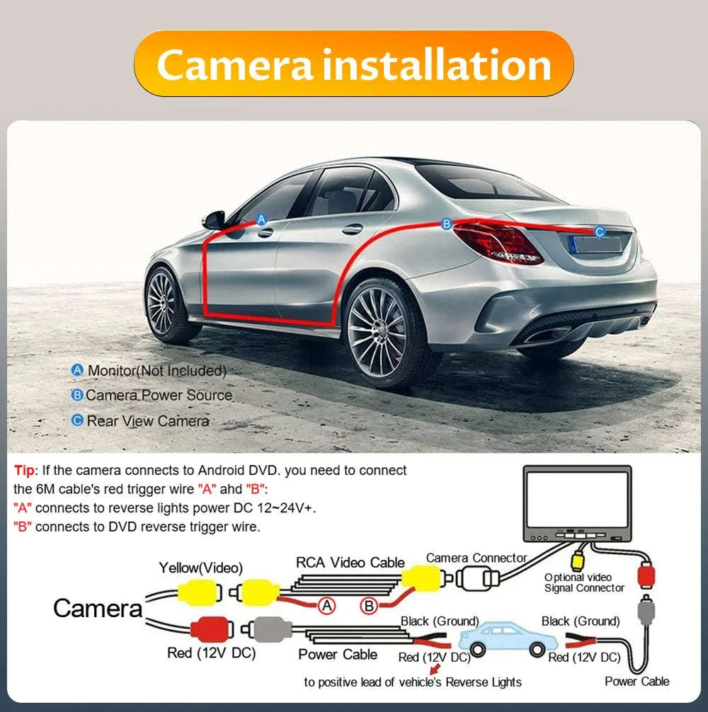 1080P Rear View Backup Camera for Mercedes Benz W203 W207 W212 W246 - Image 17