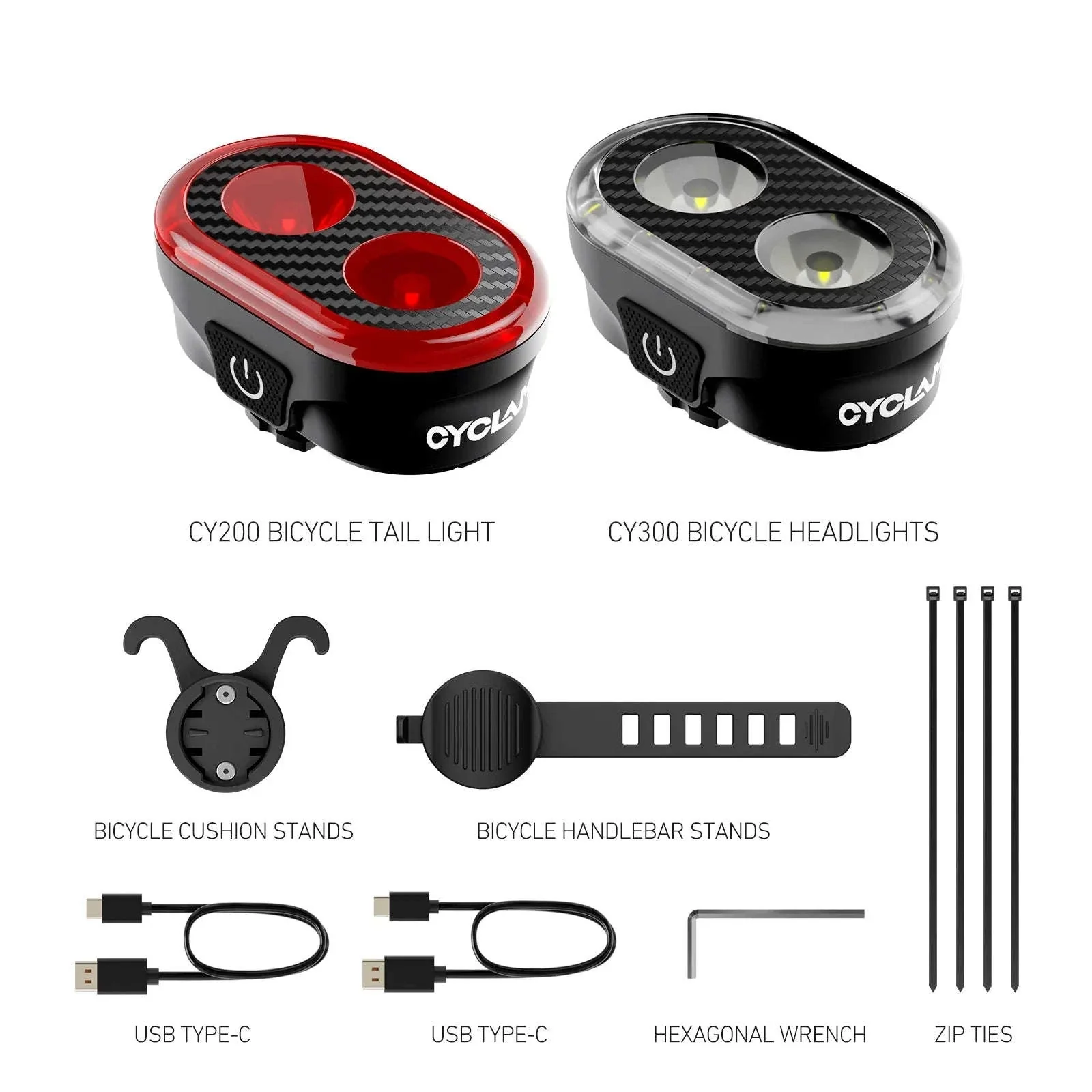 CY300T Bicycle Smart Brake Sensing Lights for Safer Rides - Image 16