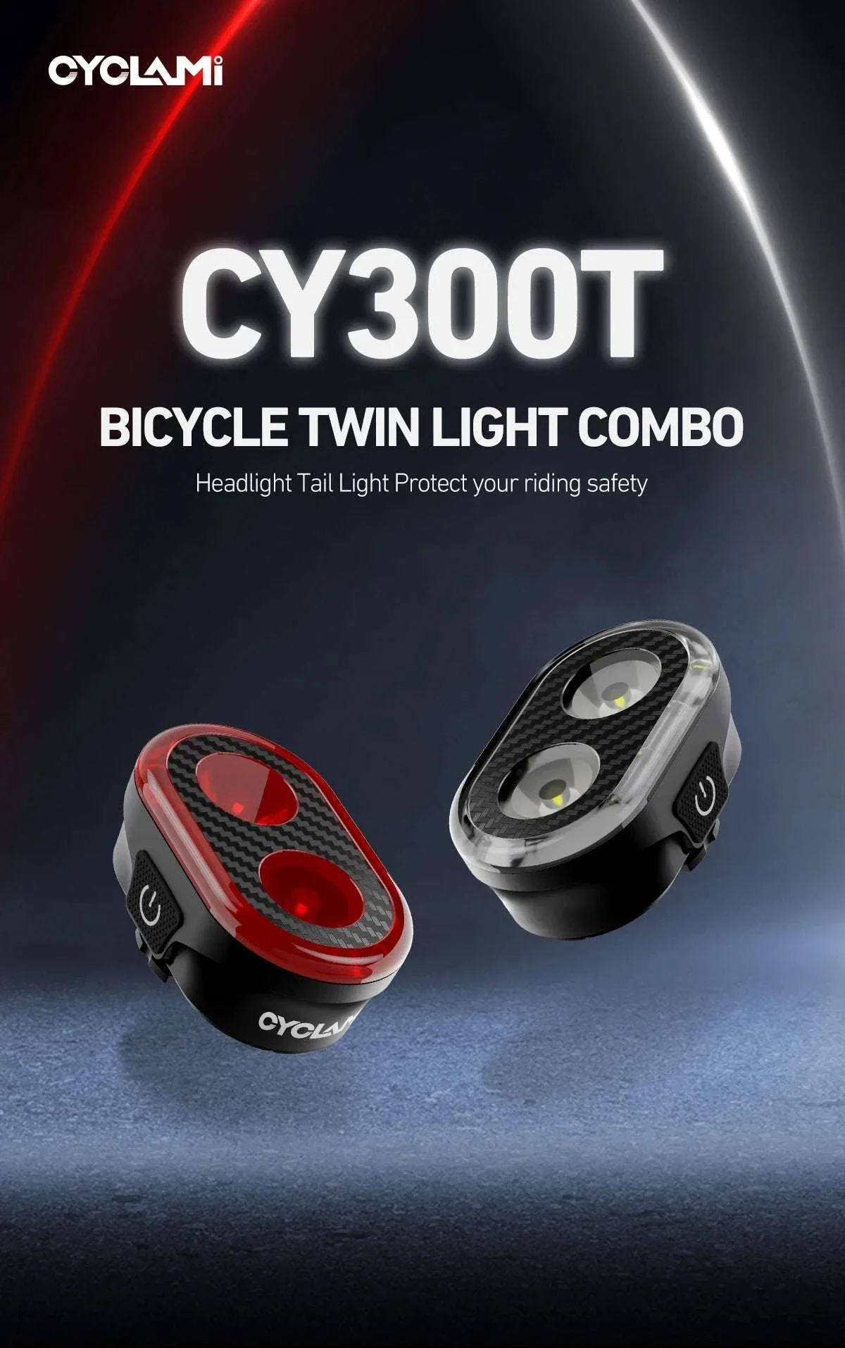 CY300T Bicycle Smart Brake Sensing Lights for Safer Rides - Image 7