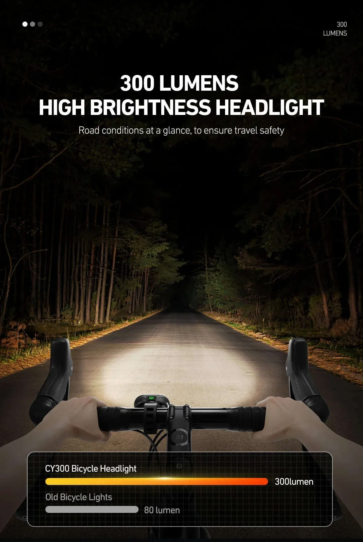 CY300T Bicycle Smart Brake Sensing Lights for Safer Rides - Image 8