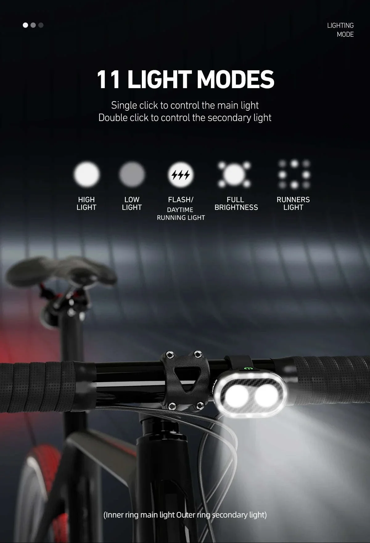 CY300T Bicycle Smart Brake Sensing Lights for Safer Rides - Image 9