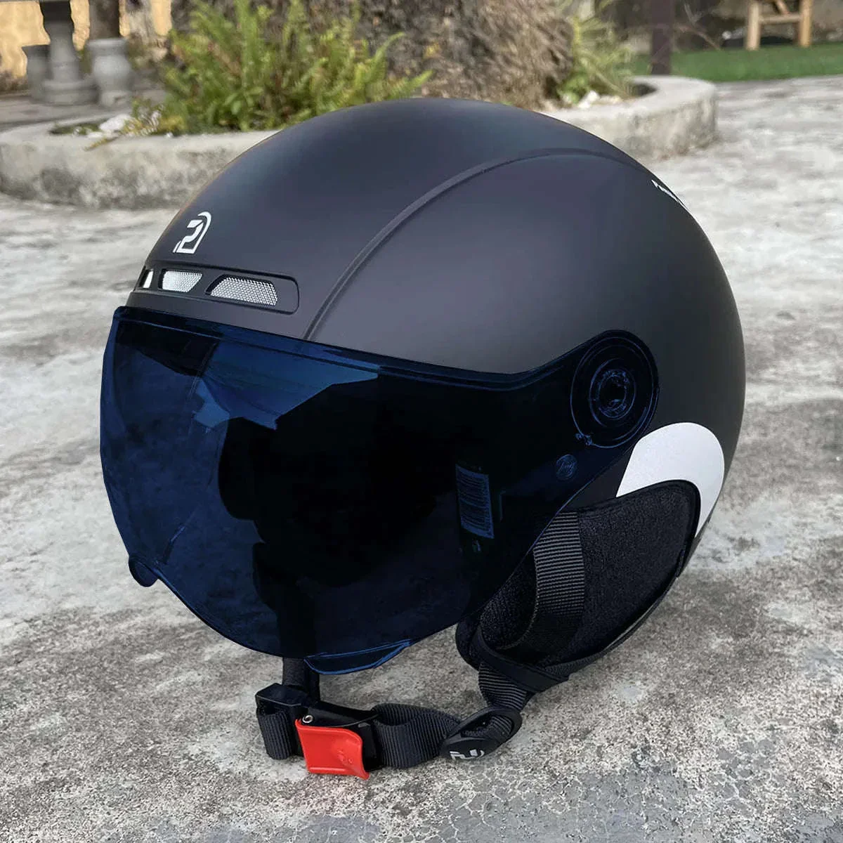 Cycling Helmet with Goggles and Ear Protection