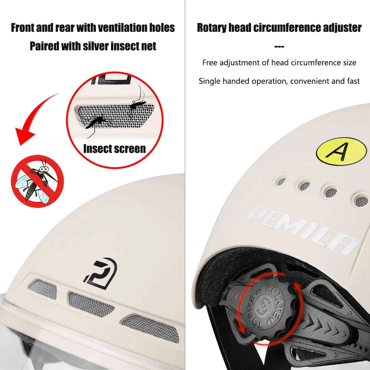 Cycling Helmet with Goggles and Ear Protection - Image 4