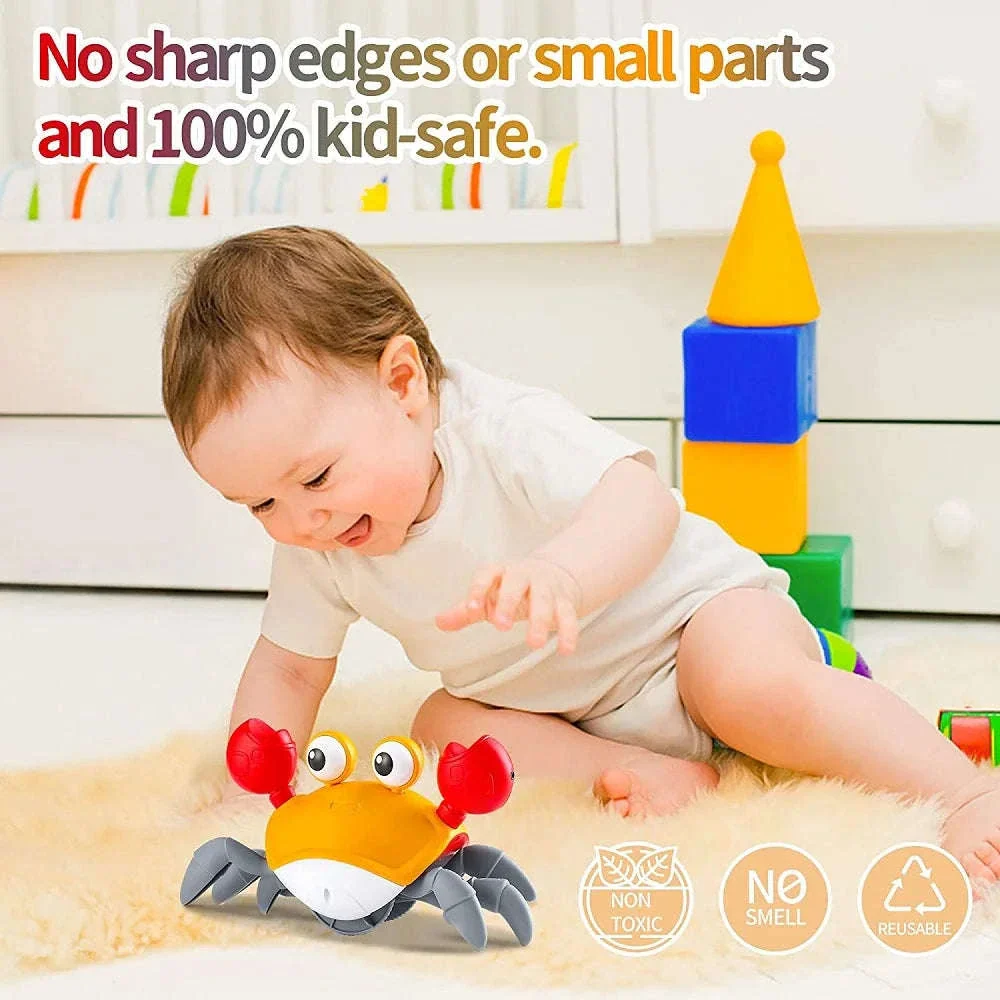 Dancing Crab Run Away Toy for Babies with Lights and Music - Image 3