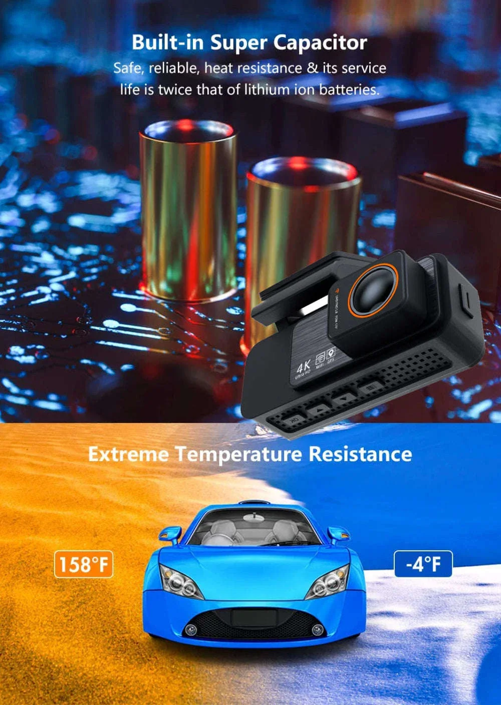 Dual Lens 4K UHD Dash Cam with Front and Rear Recording - Image 13