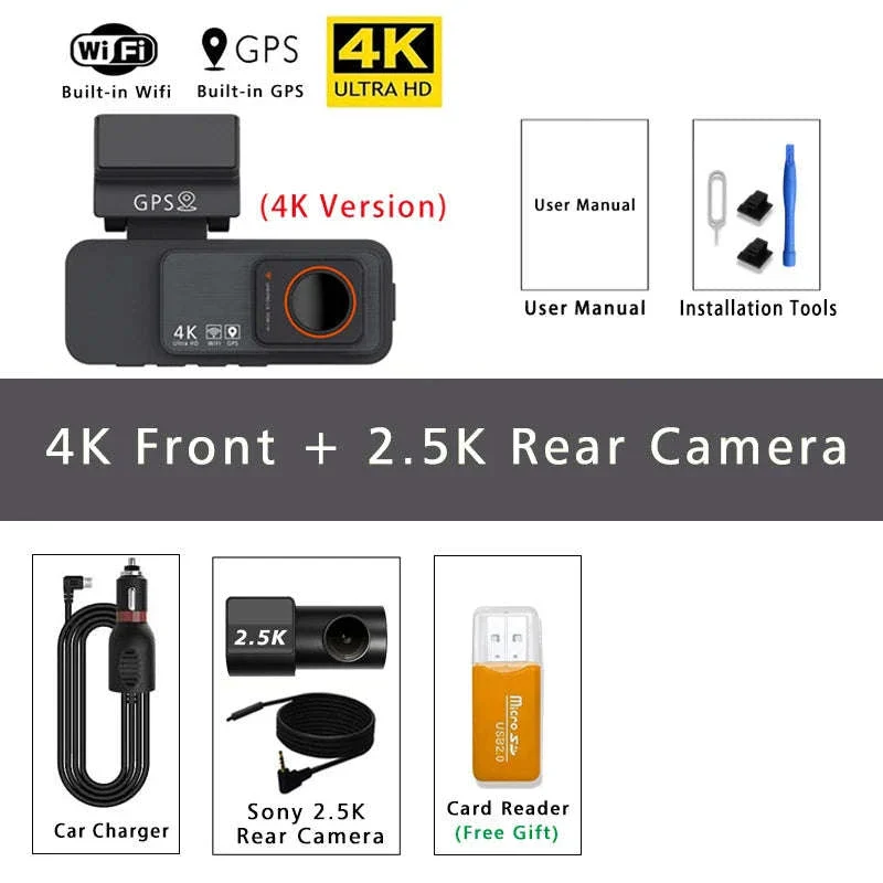 Dual Lens 4K UHD Dash Cam with Front and Rear Recording - Image 21