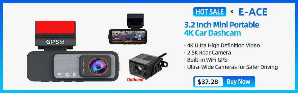 Front and Rear 1080P Dashcam with 4 Inch Touch Screen - Image 9