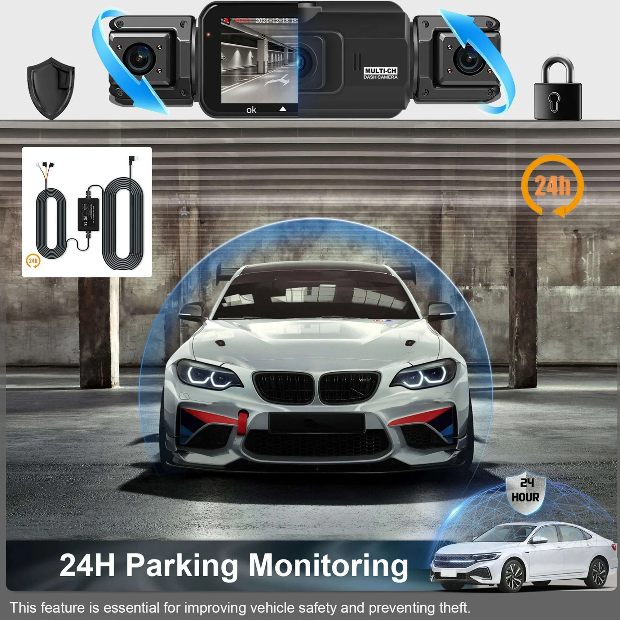 4-Channel Car Dash Cam with WiFi, 1080P Recording & Night Vision - Image 20