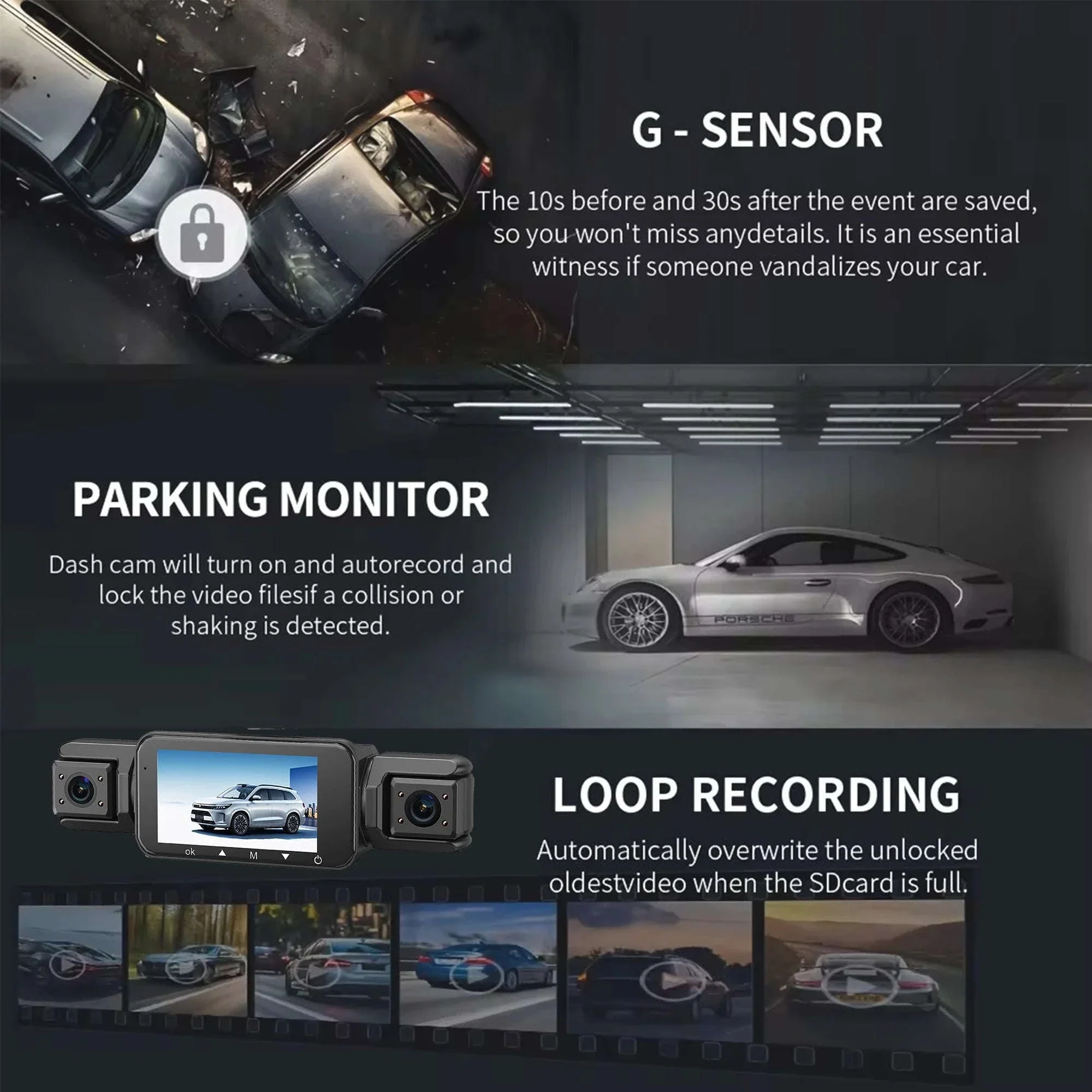 4-Channel Car Dash Cam with WiFi, 1080P Recording & Night Vision - Image 22