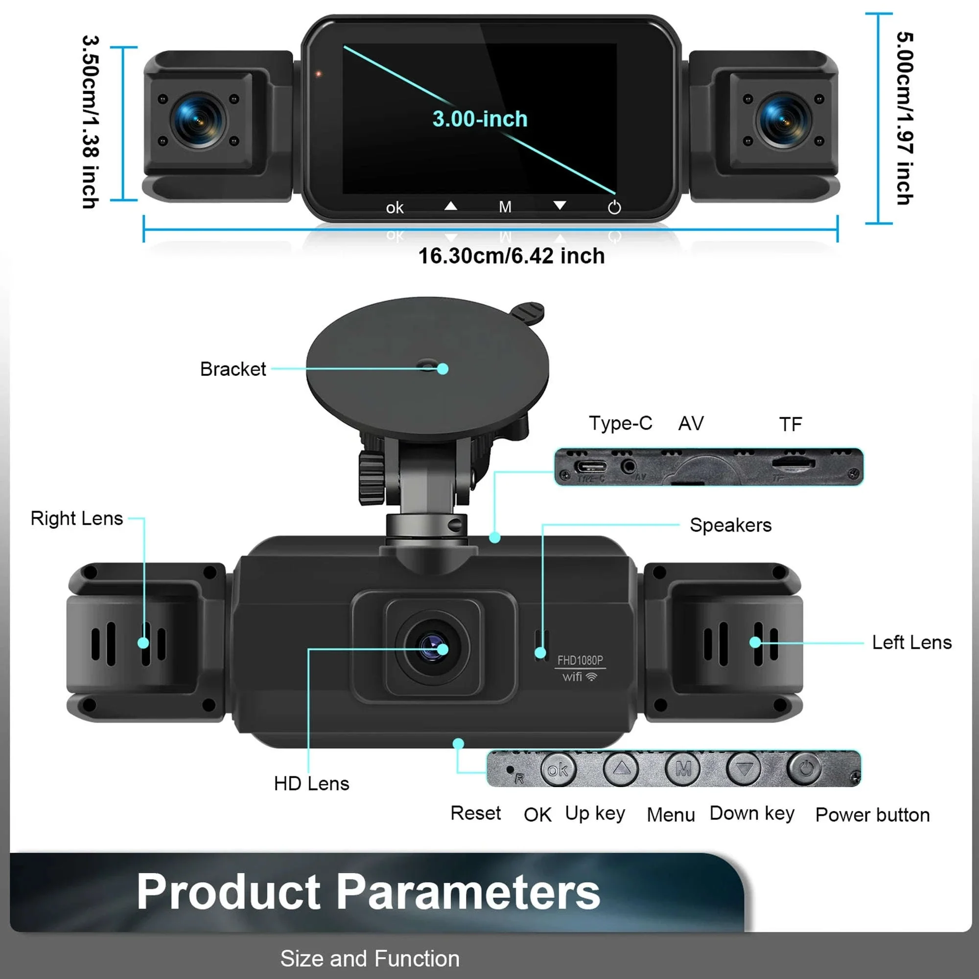 4-Channel Car Dash Cam with WiFi, 1080P Recording & Night Vision - Image 25