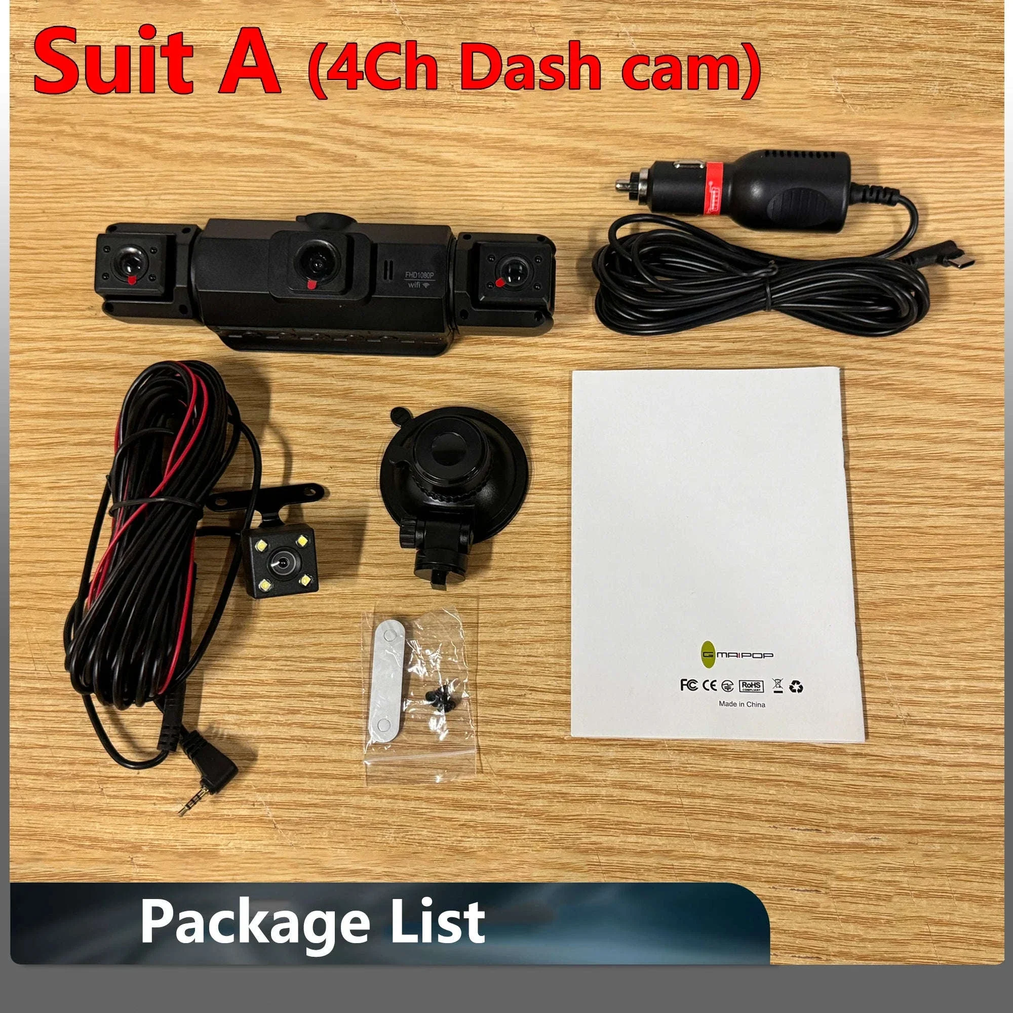 4-Channel Car Dash Cam with WiFi, 1080P Recording & Night Vision - Image 26