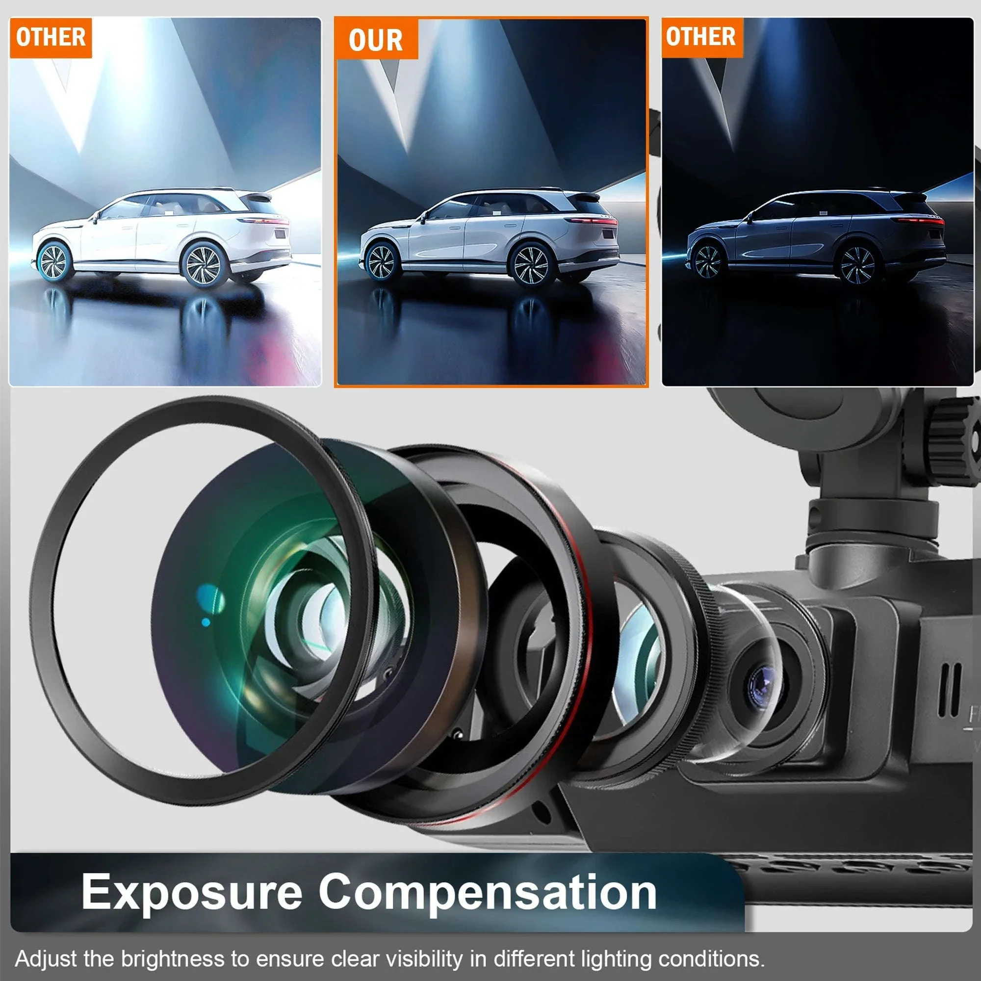 4-Channel Car Dash Cam with WiFi, 1080P Recording & Night Vision - Image 4