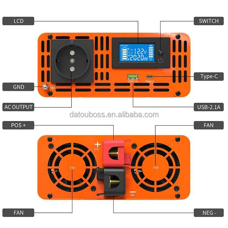 1000W Pure Sine Wave Power Inverter 12V/24V/48V to 120V/220V - Image 14