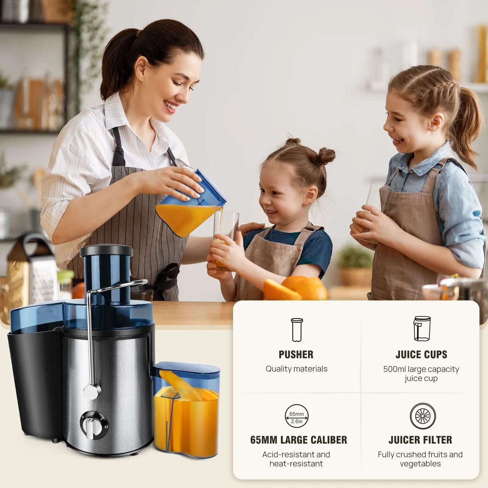 DayPlus 900W Centrifugal Juicer for Whole Fruits and Vegetables - Image 6