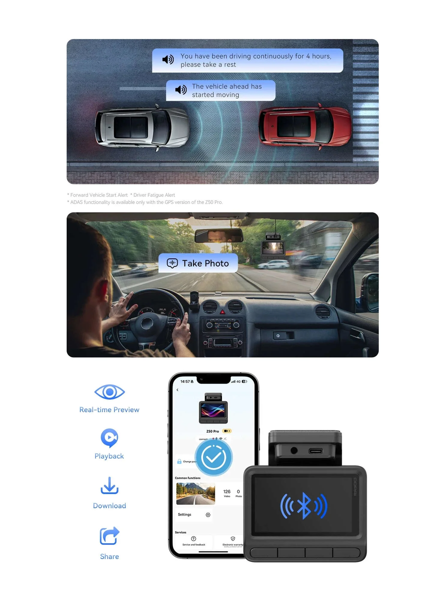 4K Dual-Channel Dash Cam with GPS, ADAS and Wi-Fi 6 - Image 17