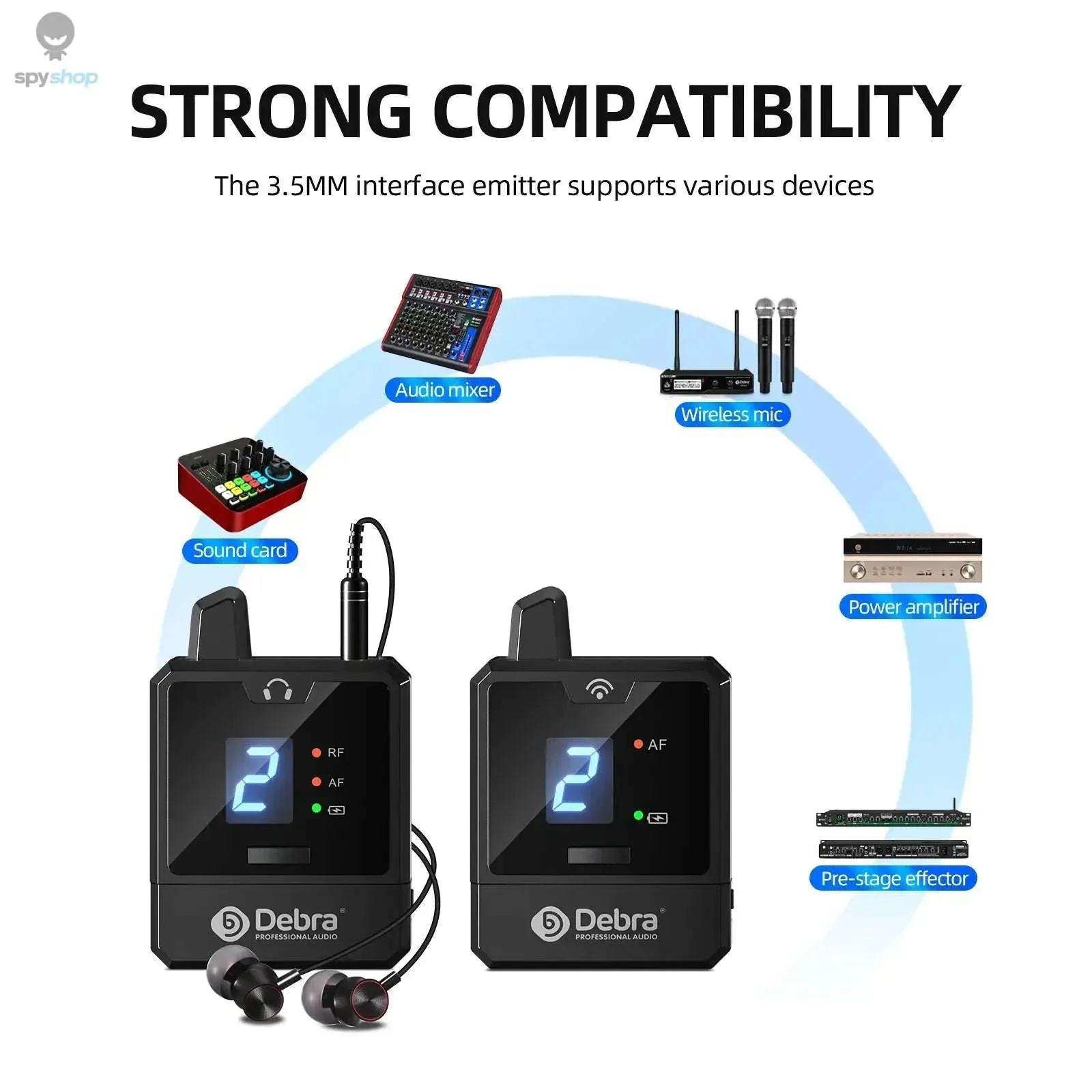 UHF IEM Wireless Monitor System for Clear Onstage Monitoring - Image 13