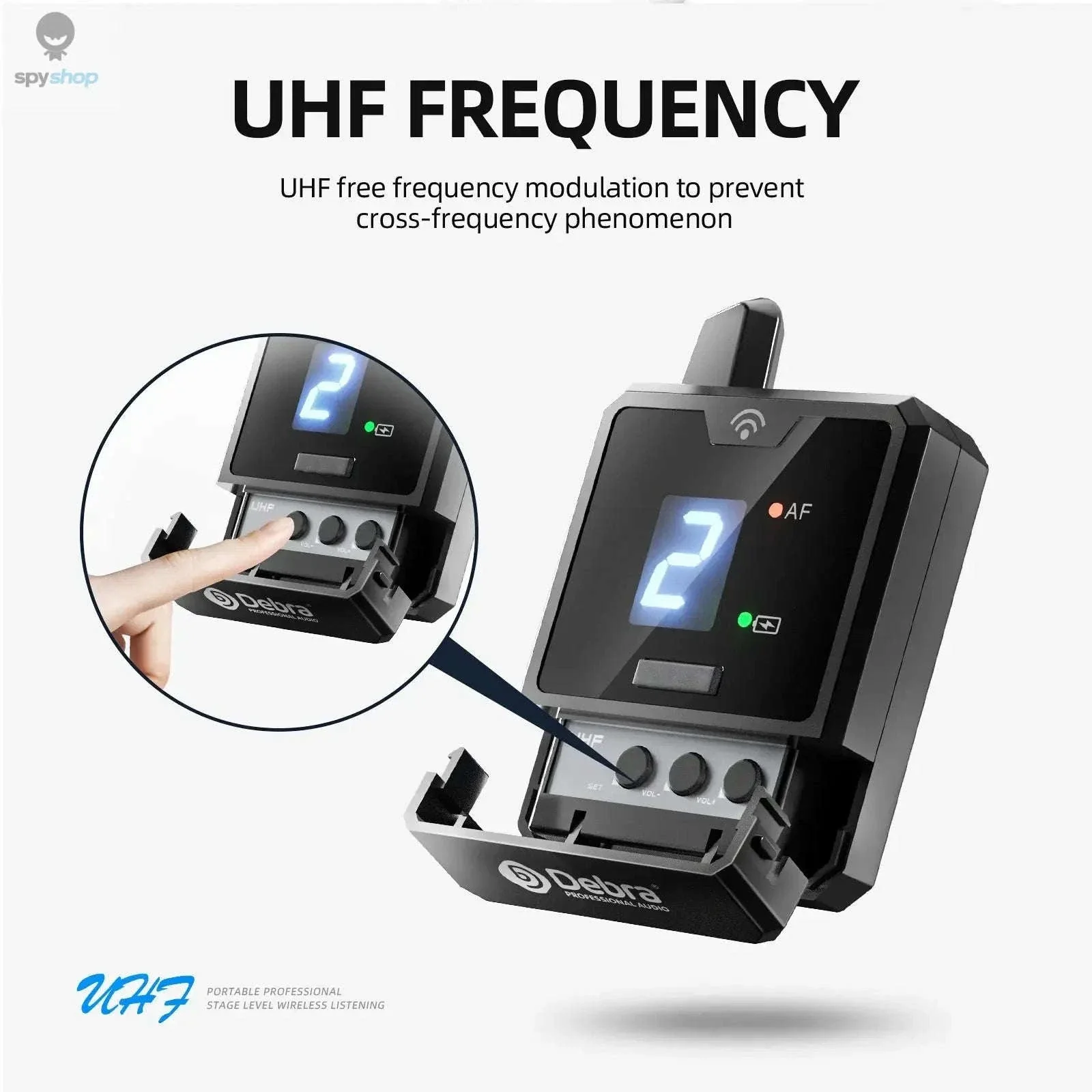 UHF IEM Wireless Monitor System for Clear Onstage Monitoring - Image 3