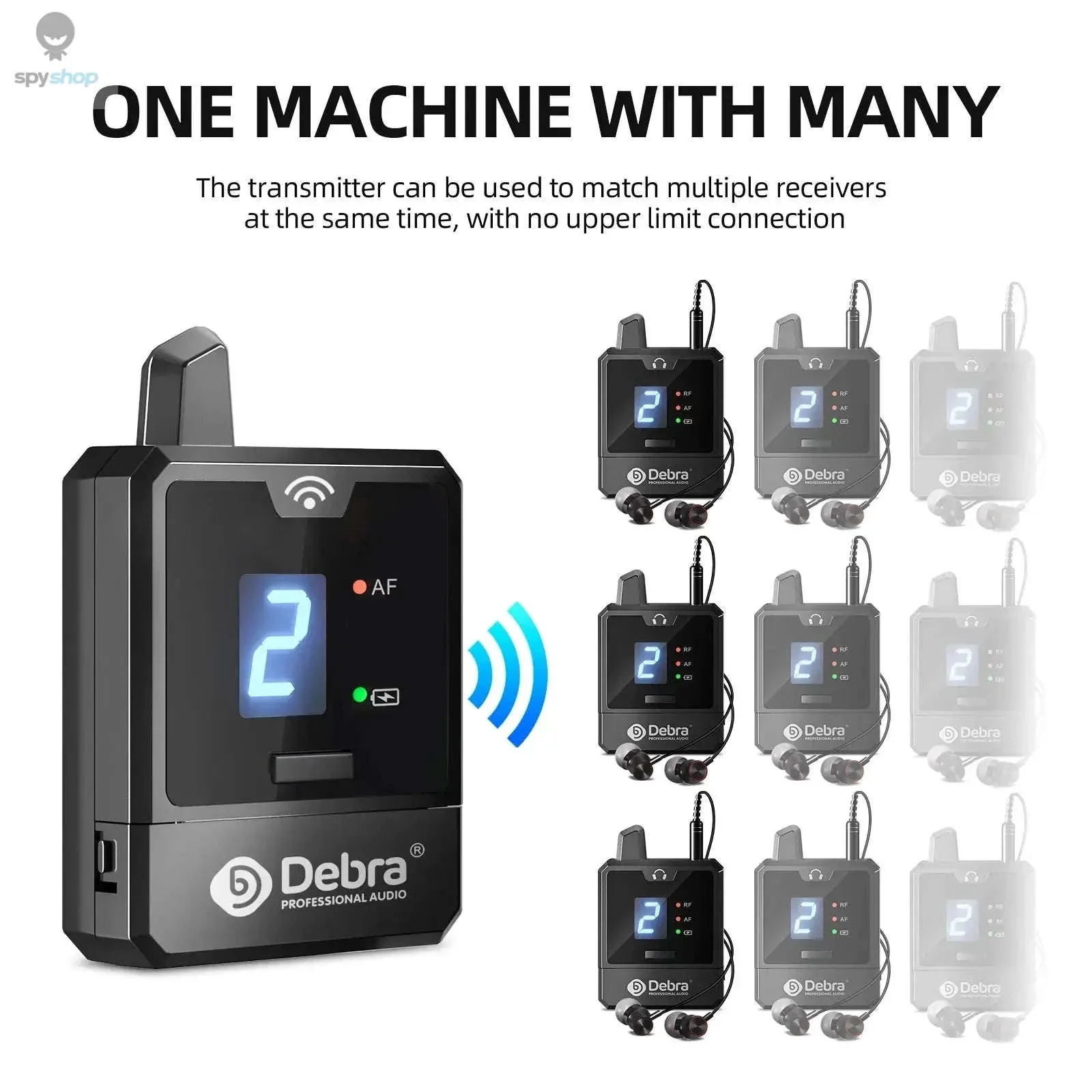 UHF IEM Wireless Monitor System for Clear Onstage Monitoring - Image 5