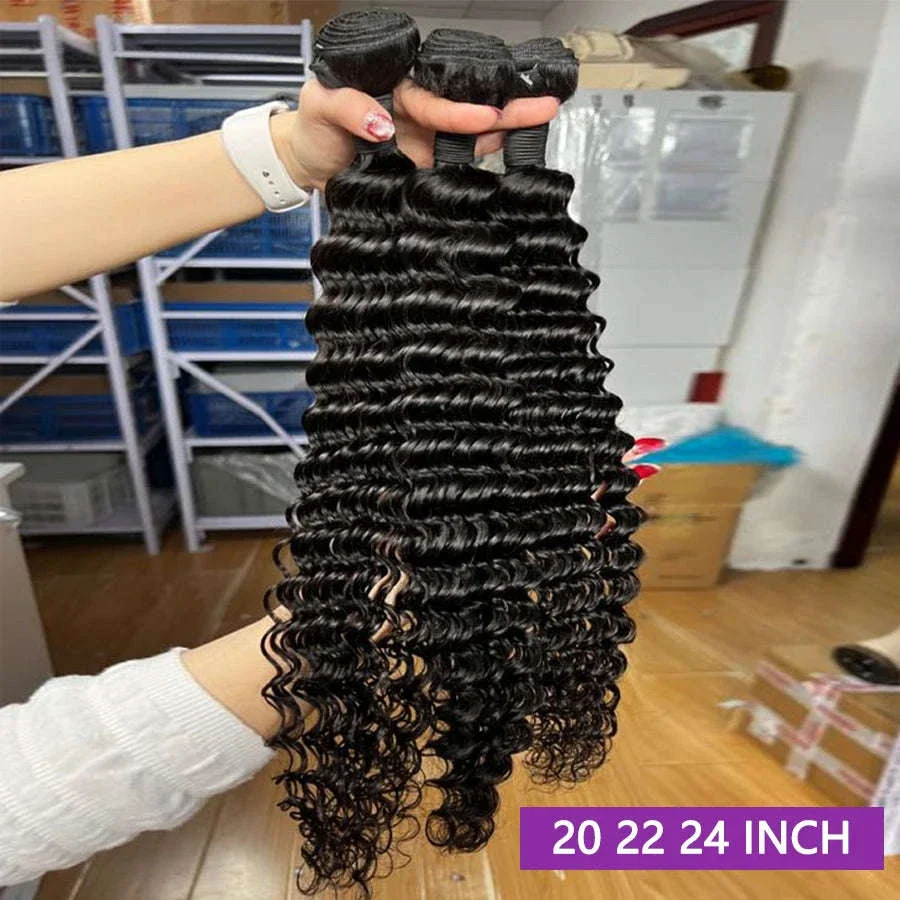 Deep Wave Brazilian Human Hair Bundles for Full Body - Image 10