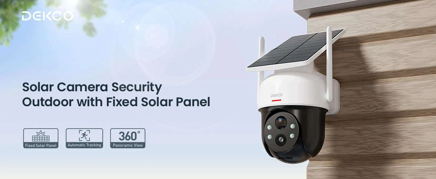 DEKCO 3MP Solar WiFi Outdoor Security Camera with PTZ - Image 7