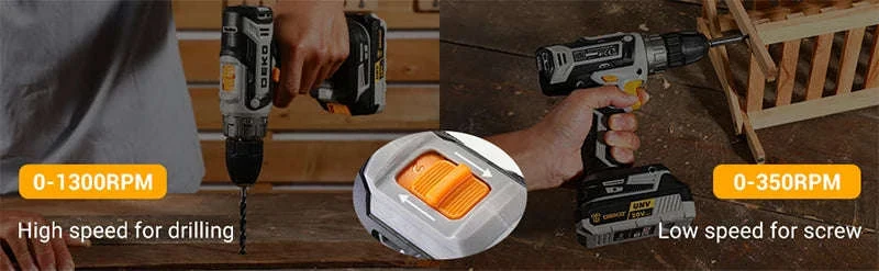 DEKO 20V Cordless Drill Driver Kit with Battery and Charger - Image 10