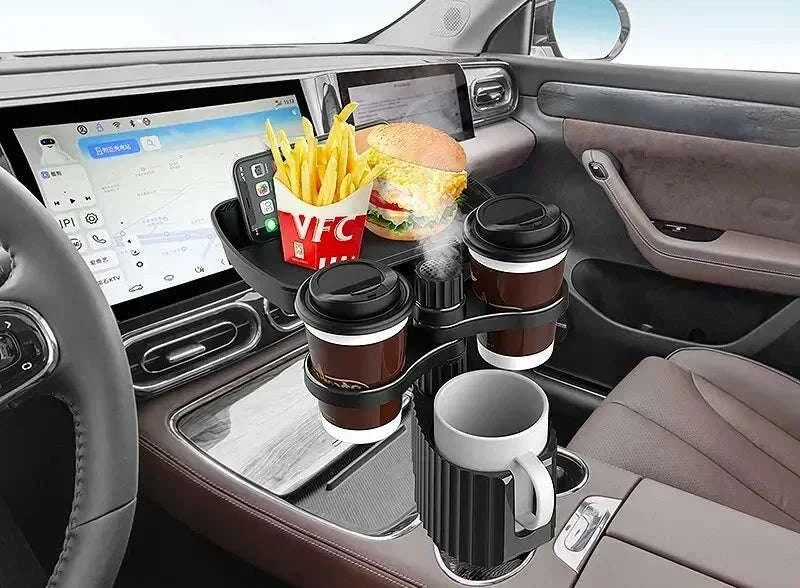 Detachable Car Cup Holder Expander Tray with Food Tray - Image 20