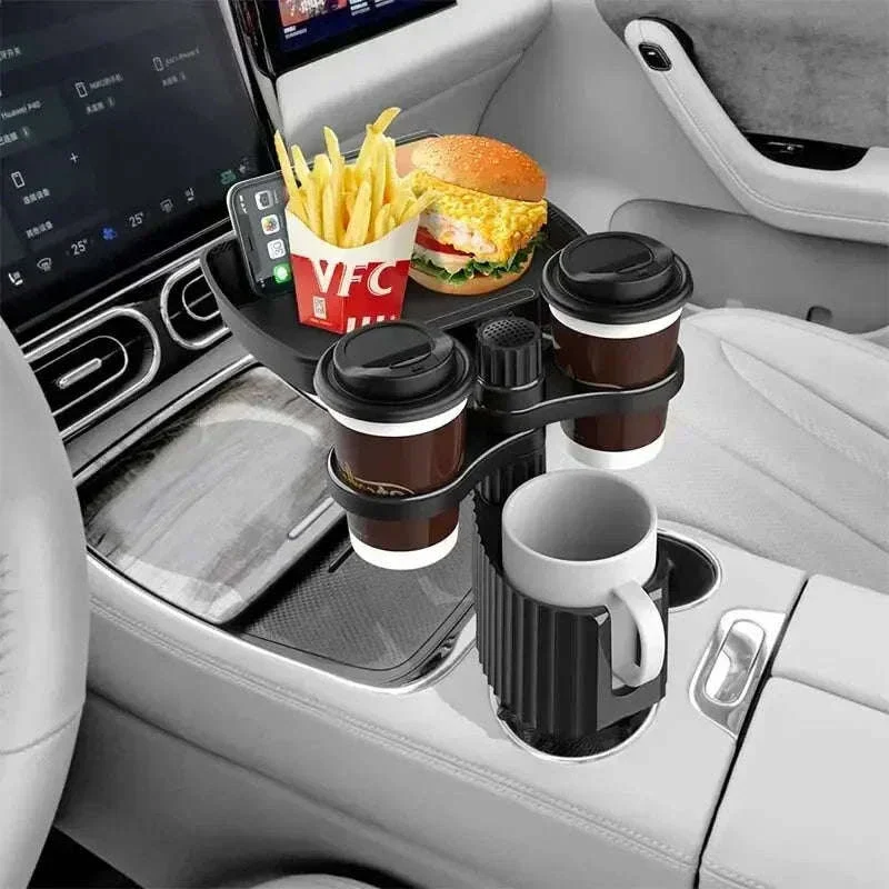 Detachable Car Cup Holder Expander Tray with Food Tray - Image 6