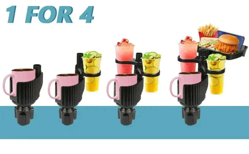 Detachable Car Cup Holder Expander Tray with Food Tray - Image 9