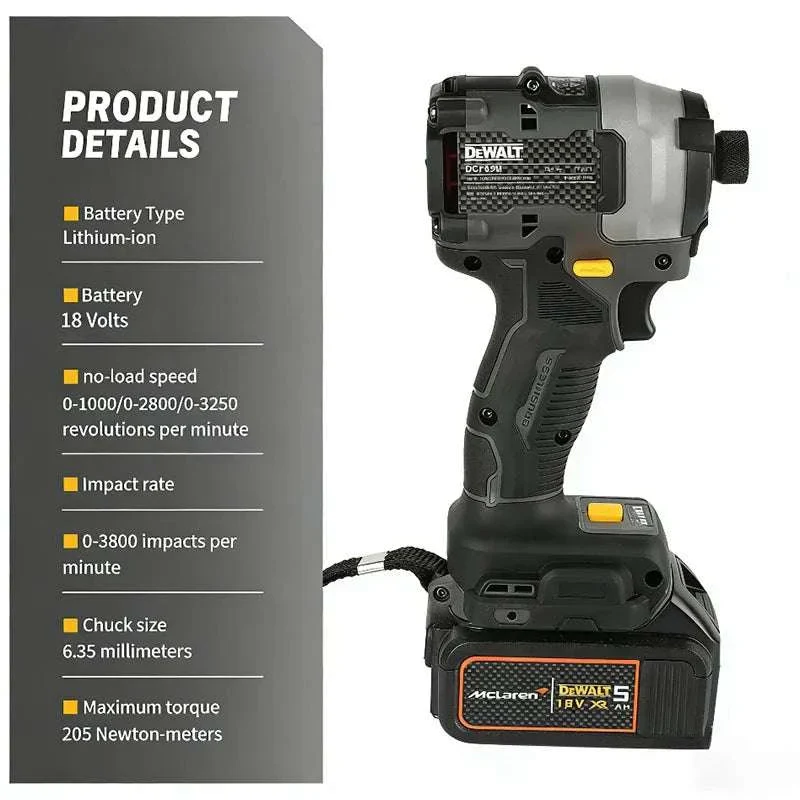 18V Brushless Impact Drill Set – McLaren Edition Combo Kit - Image 5