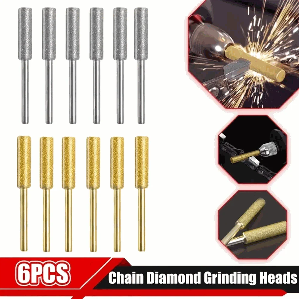 Diamond Chainsaw Sharpener Burrs 6-Piece Kit