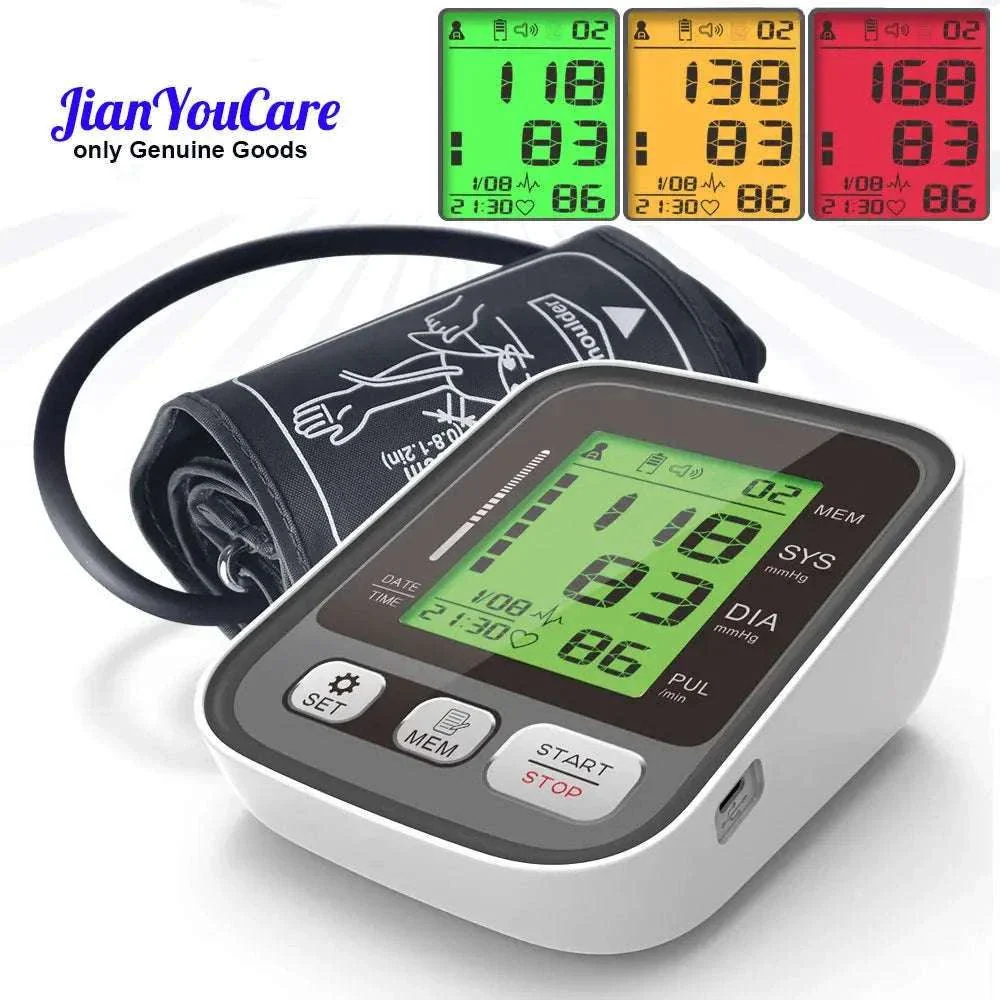 Digital Arm Blood Pressure Monitor with Voice and Backlight