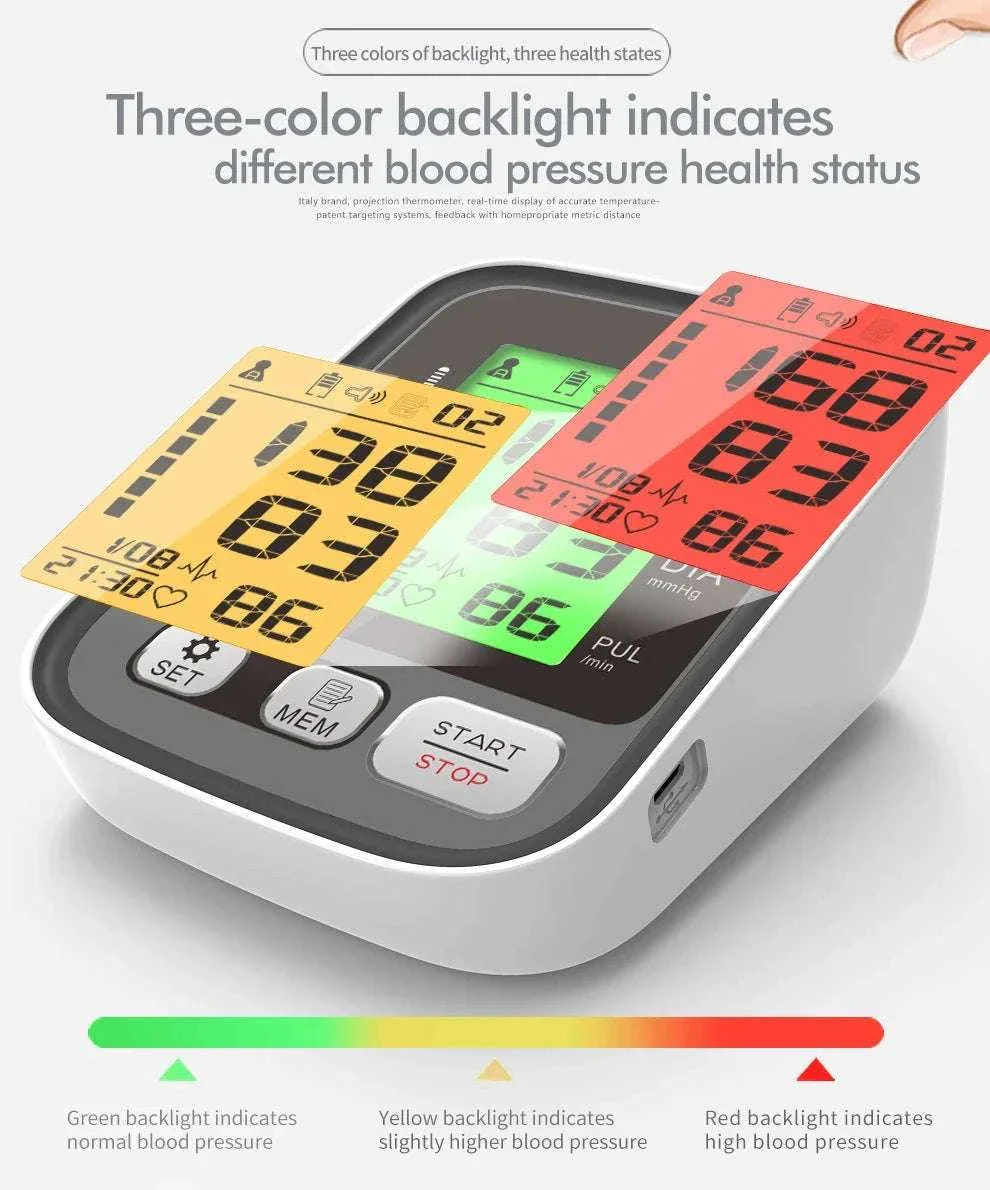 Digital Arm Blood Pressure Monitor with Voice and Backlight - Image 7