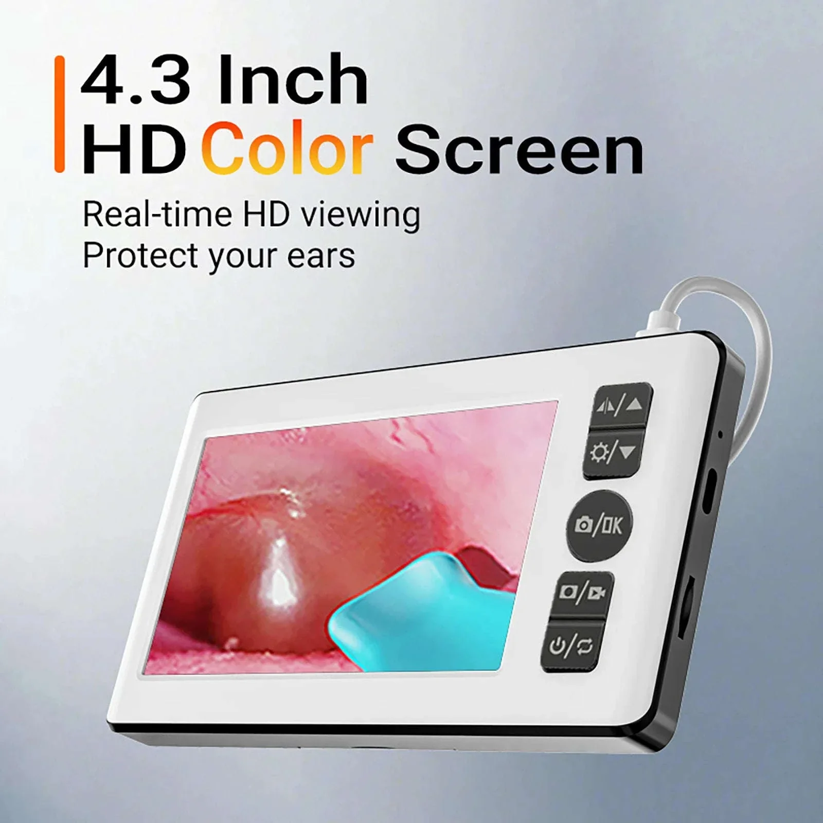 Digital Otoscope with 4.3" HD Screen Ear Wax Removal Camera Tool - Image 8