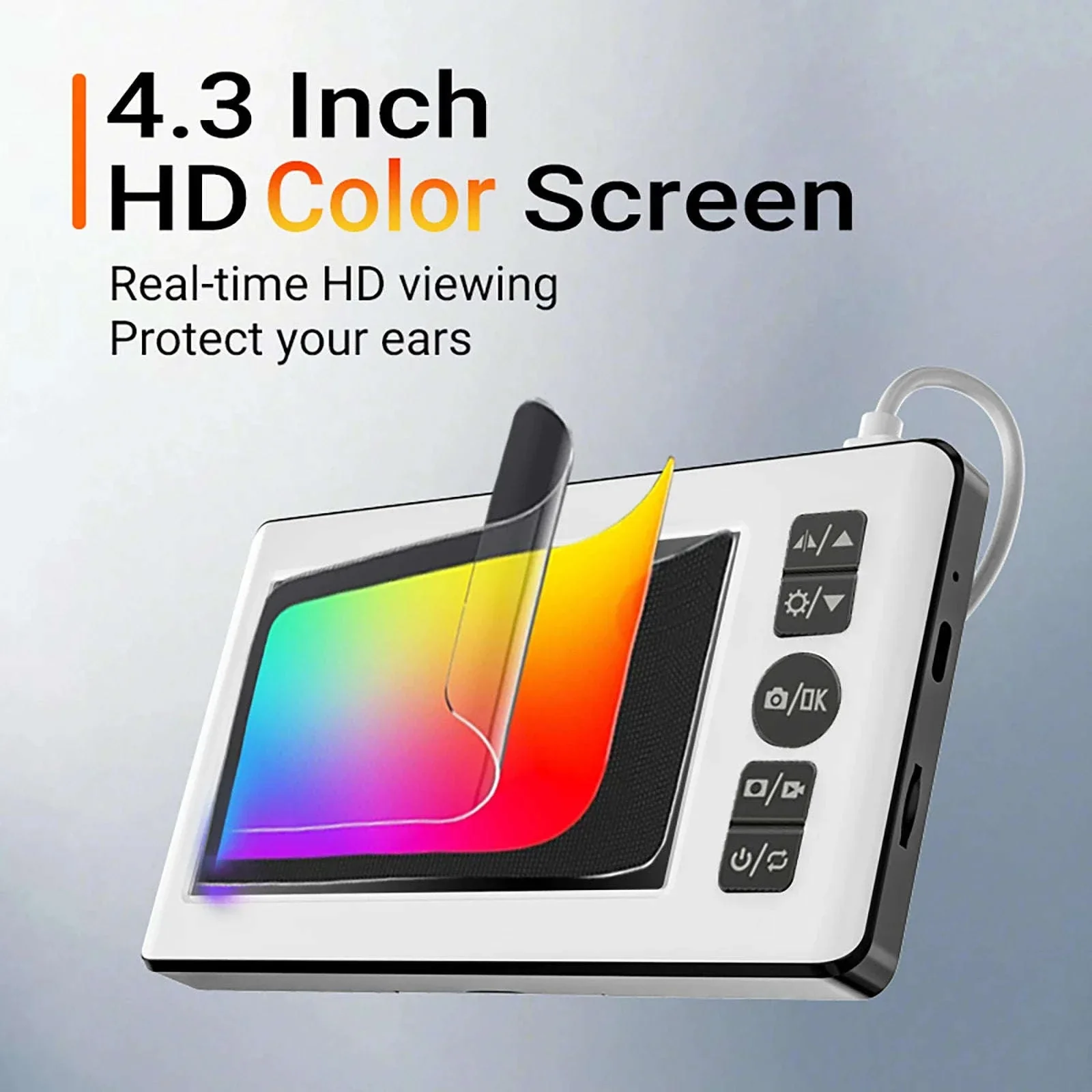 Digital Otoscope with 4.3" HD Screen Ear Wax Removal Camera Tool - Image 9